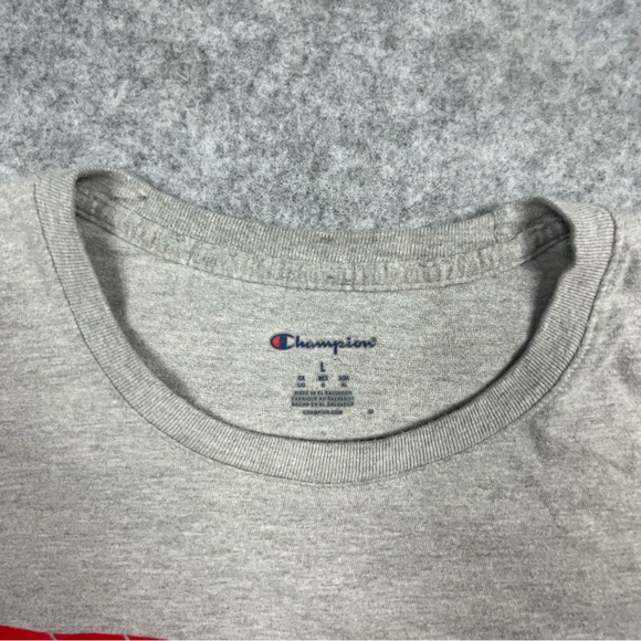 Champion Shirt Mens Large‎ Gray Graphic "Mountain" Short Sleeve Crew Neck Tee - Picture 4 of 6